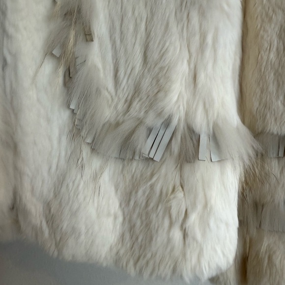 Cache Cream Rabbit and Raccoon Fur Teddy Jacket - Picture 4 of 8